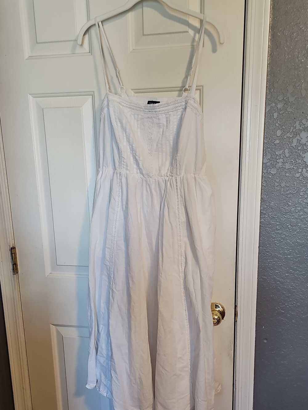 torrid White Eyelet Spaghetti Strap Maxi Dress